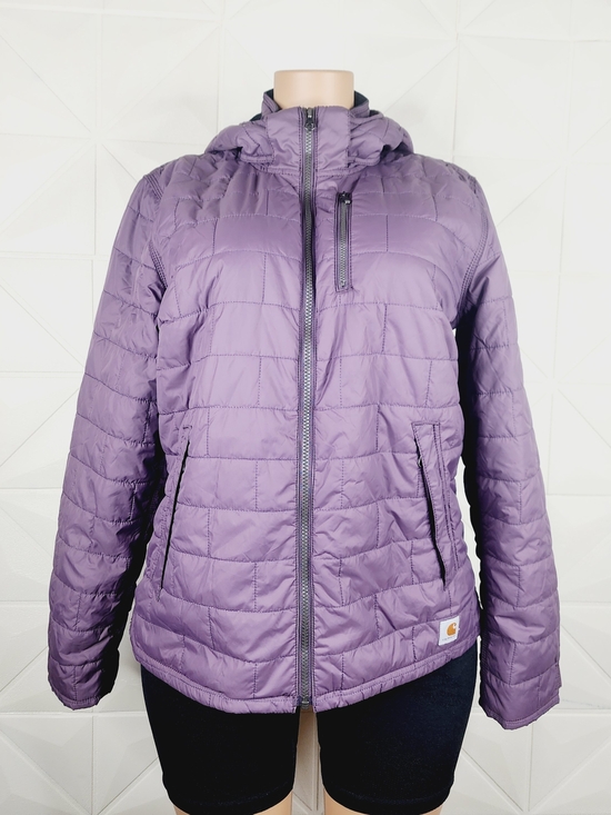 Carhartt Jackets & Blazers - Carhartt Women's Amoret Jacket Quilted Hooded Puffer Purple